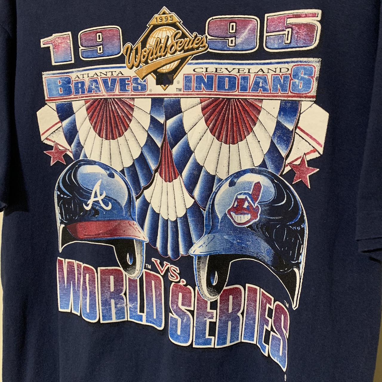 Vintage World Series T-Shirt 1995 Atlanta Braves VS Cleveland Indians 90’s