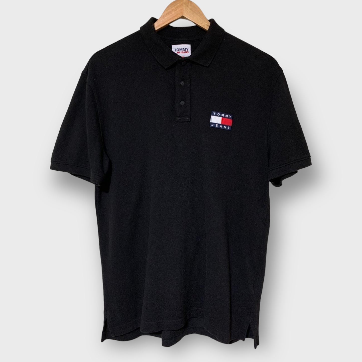 Tommy Jeans Black Short Sleeve Polo Shirt